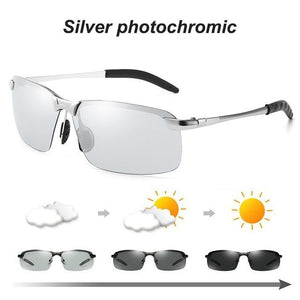 Photochromic Sunglasses Driving Men Polarized Sunglasses Chameleon Glasses Male Sun Glasses Day Night Vision Driver's Eyewear