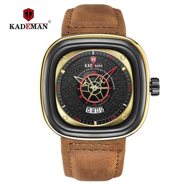 KADEMAN NEW Square Watch Men Luxury Sport Watches 2019 Starry Design Fashion Wristwatches 3TAM Business Casual Relogio Masculino