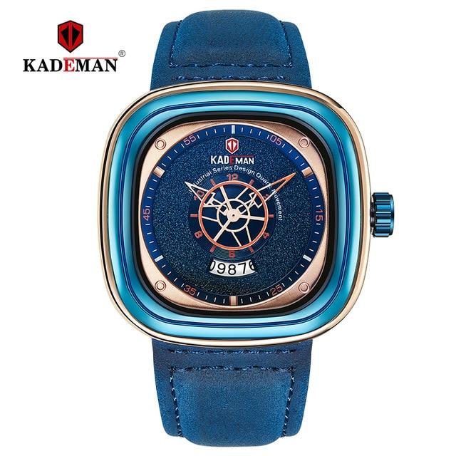 KADEMAN NEW Square Watch Men Luxury Sport Watches 2019 Starry Design Fashion Wristwatches 3TAM Business Casual Relogio Masculino