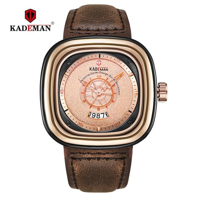 KADEMAN NEW Square Watch Men Luxury Sport Watches 2019 Starry Design Fashion Wristwatches 3TAM Business Casual Relogio Masculino