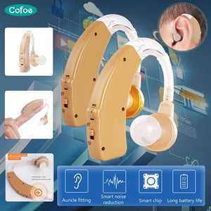 Cofoe Hearing Aid Rechargeable Hearing Aids Mini BTE Invisible USB Ear Aid Sound Amplifier For The Elderly Hearing Loss Device