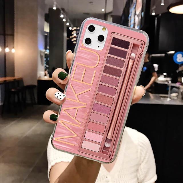 Makeup Eyeshadow Palette Phone Case For iPhone 11Pro Max XR XS Max matte Soft Silicone Cover For iPhone 7 8 6S Plus 8Plus 7Plus