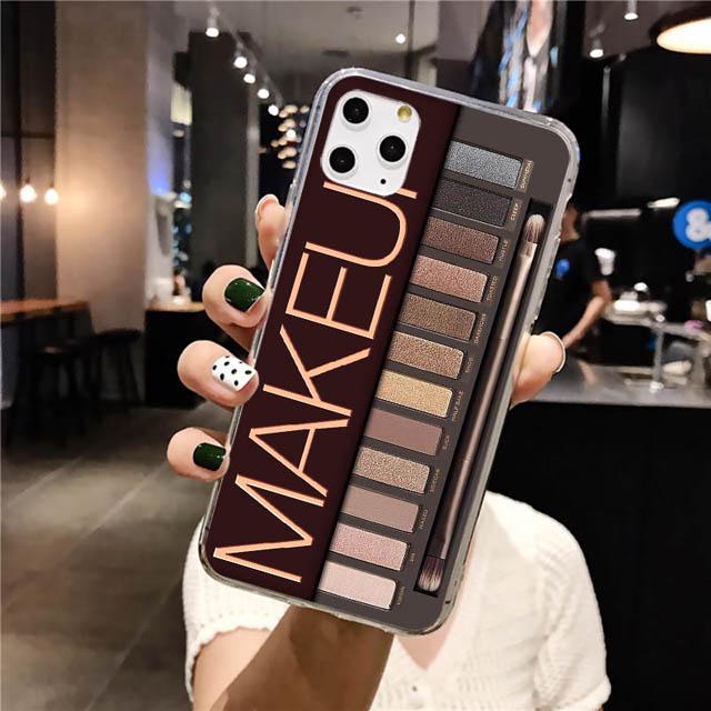 Makeup Eyeshadow Palette Phone Case For iPhone 11Pro Max XR XS Max matte Soft Silicone Cover For iPhone 7 8 6S Plus 8Plus 7Plus