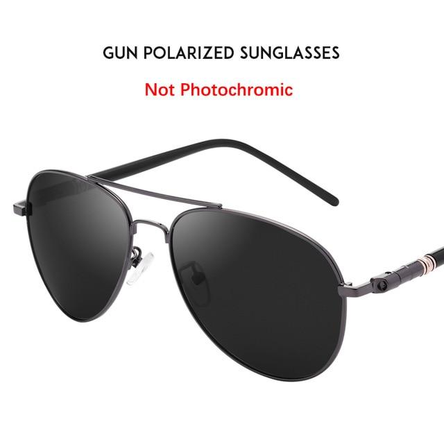 Photochromic Sunglasses Men Polarized Aviation Sunglasses Driving Sun Glasses Men UV400 High Quality Retro Metal Frame Sunglass