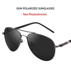 Photochromic Sunglasses Men Polarized Aviation Sunglasses Driving Sun Glasses Men UV400 High Quality Retro Metal Frame Sunglass