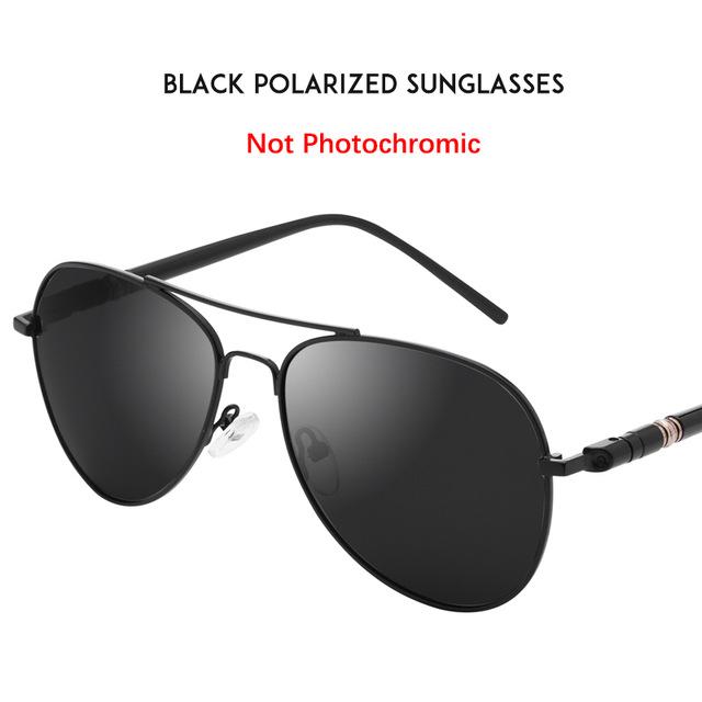 Photochromic Sunglasses Men Polarized Aviation Sunglasses Driving Sun Glasses Men UV400 High Quality Retro Metal Frame Sunglass