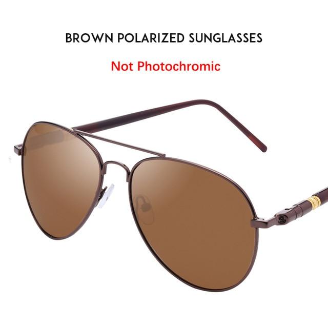 Photochromic Sunglasses Men Polarized Aviation Sunglasses Driving Sun Glasses Men UV400 High Quality Retro Metal Frame Sunglass