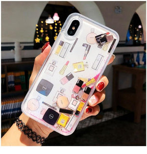 Luxury Makeups Perfume Quicksand Glitter Phone Case For iPhone 11 Pro MAX 6 6S 7 8 Plus case for iphone XS Max XR X XS cover