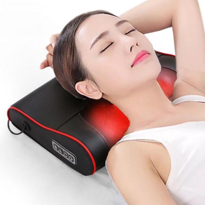 Neck Healthy Massageador Relaxation Shiatsu Electric Back Massager Neck Shoulder Massager Pillow Infrared Heating electric