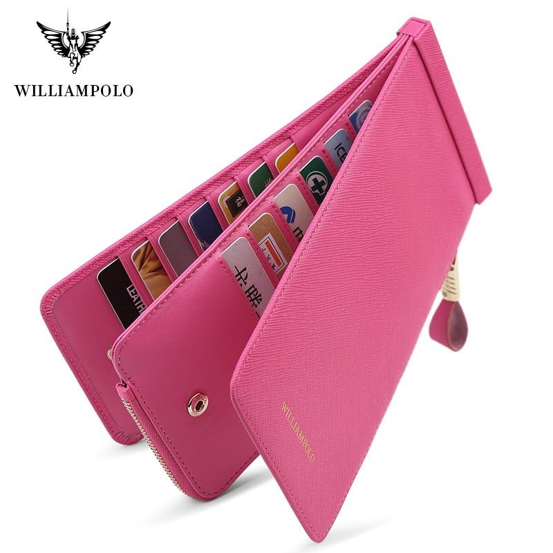 WilliamPolo New Product Long Wallet Multi-Card Holder Simple Large-Capacity Card Holder Women's Wallet Bank Card Holder P266