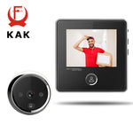 KAK 3" LCD Screen Electronic Door Viewer Bell IR Night Door Camera Photo Recording Digital Door Viewer Smart Peephole Doorbell