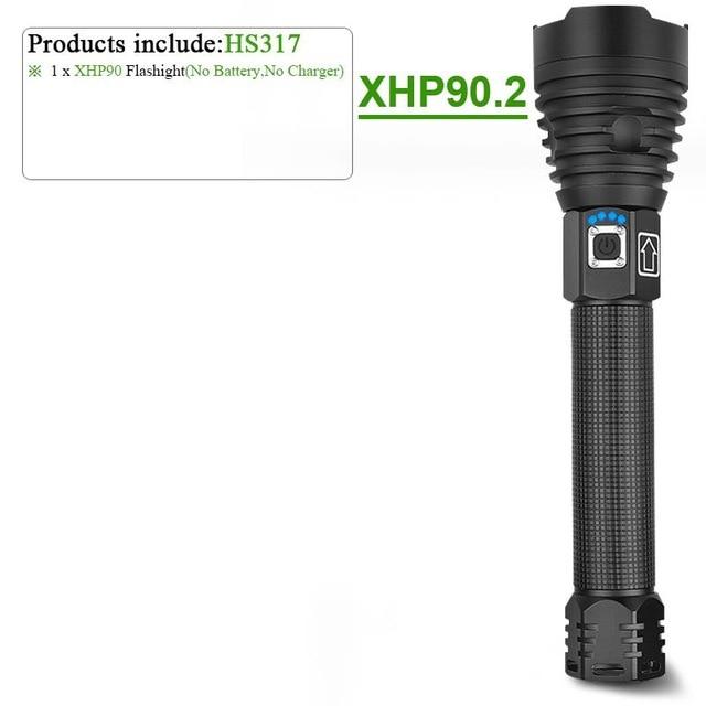 300000 lumen xhp90.2 most powerful led flashlight usb rechargeable torch xhp90 xhp50 xhp70 hand lamp 18650 Tactical flashlights