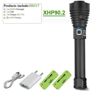 300000 lumen xhp90.2 most powerful led flashlight usb rechargeable torch xhp90 xhp50 xhp70 hand lamp 18650 Tactical flashlights