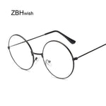 Fashion Vintage Retro Metal Frame Clear Lens Glasses Nerd Geek Eyewear Eyeglasses Black Oversized Round Circle Eye Glasses