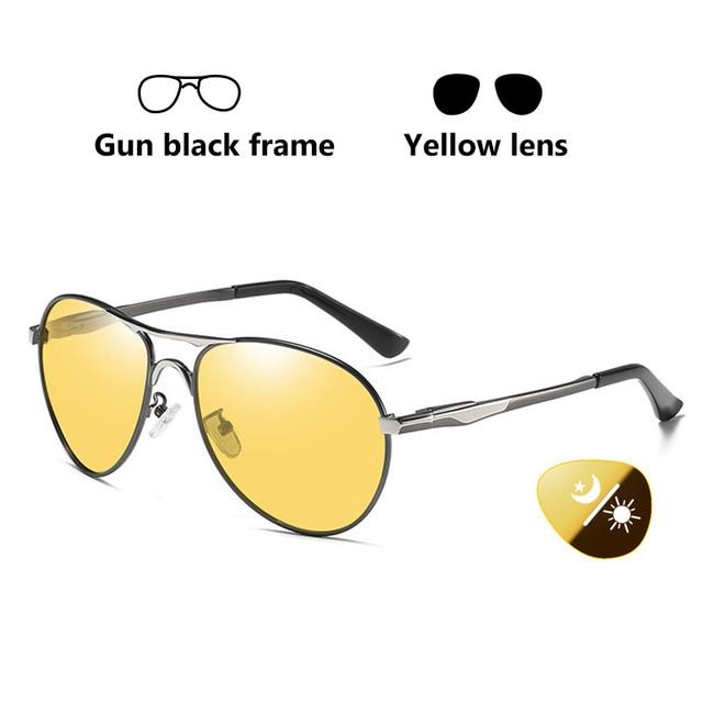 CoolPandas Top Quality Aviation Men Sunglasses Polarized Driving Photochromic Day Night Vision Goggle Pilot Glasses Women UV400