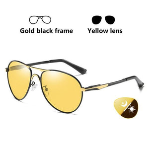 CoolPandas Top Quality Aviation Men Sunglasses Polarized Driving Photochromic Day Night Vision Goggle Pilot Glasses Women UV400