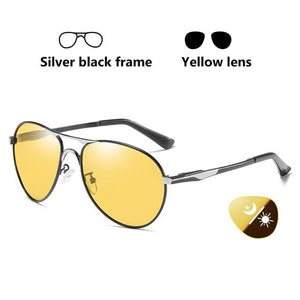 CoolPandas Top Quality Aviation Men Sunglasses Polarized Driving Photochromic Day Night Vision Goggle Pilot Glasses Women UV400