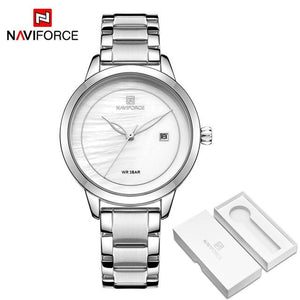 Luxury Brand NAVIFORCE Rose Gold Watches For Women Quartz Wristwatches Fashion Ladies Bracelet Clock Watch Relogio Feminino 2019