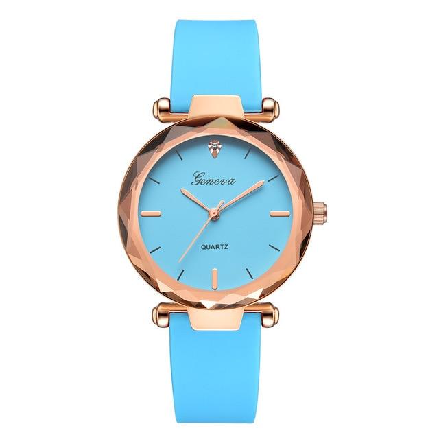 Hot Sell Newest Luxury Brand Geneva Watch Womens Watches Silica Quartz Dress Ladies Wrist Watch Waterproof relogio feminino