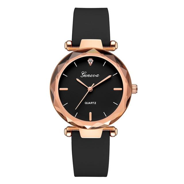 Hot Sell Newest Luxury Brand Geneva Watch Womens Watches Silica Quartz Dress Ladies Wrist Watch Waterproof relogio feminino