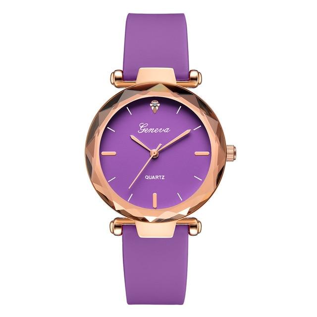 Hot Sell Newest Luxury Brand Geneva Watch Womens Watches Silica Quartz Dress Ladies Wrist Watch Waterproof relogio feminino