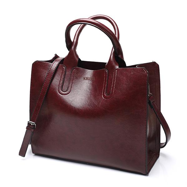 ACELURE Leather Handbags Big Women Bag High Quality Casual Female Bags Trunk Tote Spanish Brand Shoulder Bag Ladies Large Bolsos