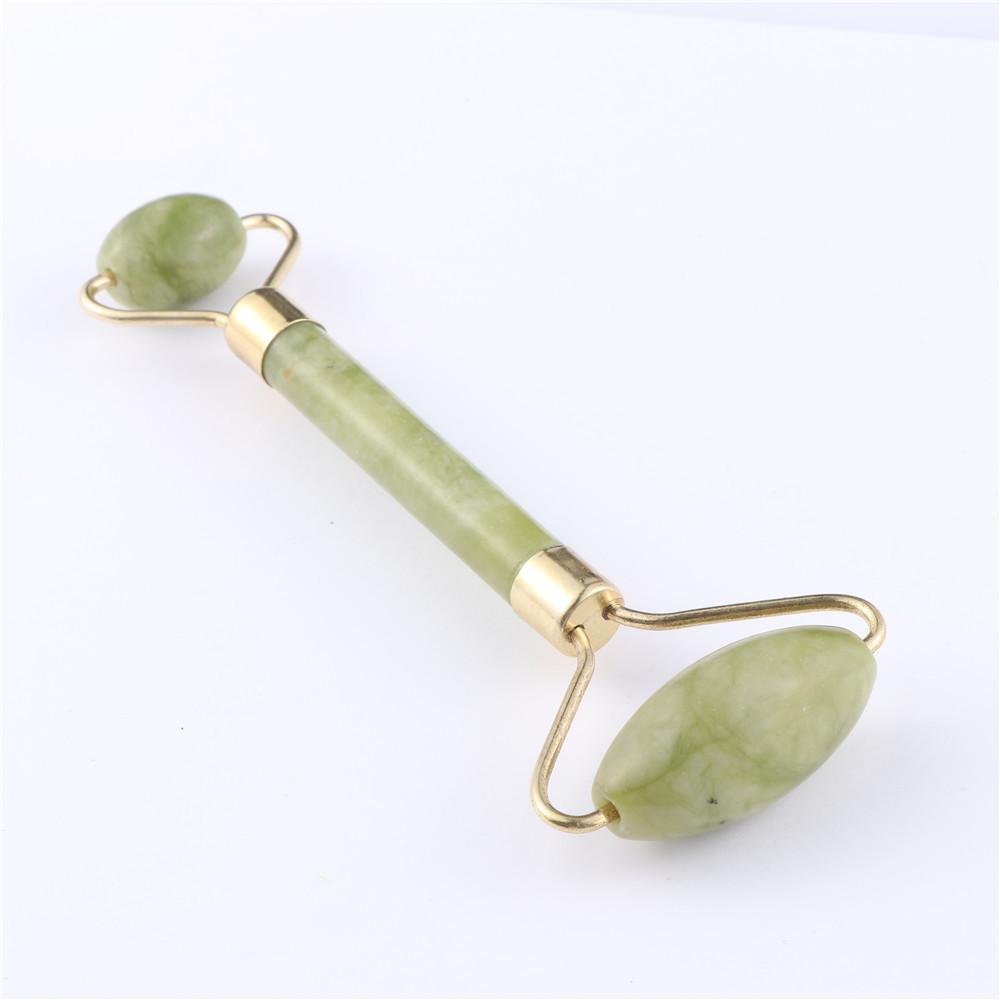 Facial Massage Roller Double Heads Jade Stone Face Lift Hands Body Skin Relaxation Slimming Beauty Health Care