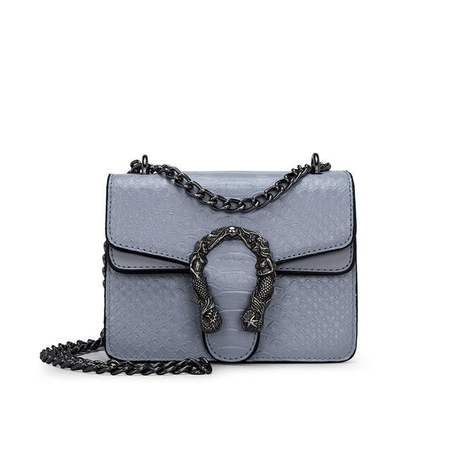 Snake Fashion Brand Women Bag Alligator PU Leather Messenger Bag Designer Chain Shoulder Crossbody Bag Women Handbag Bolso Mujer