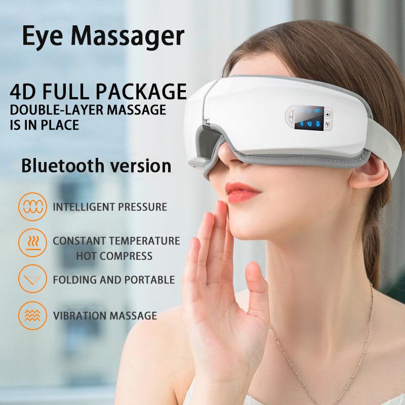 4D Smart Airbag Vibration Eye Massager Eye Care Instrument Hot Compress Bluetooth Eye Fatigue Massage Glasses