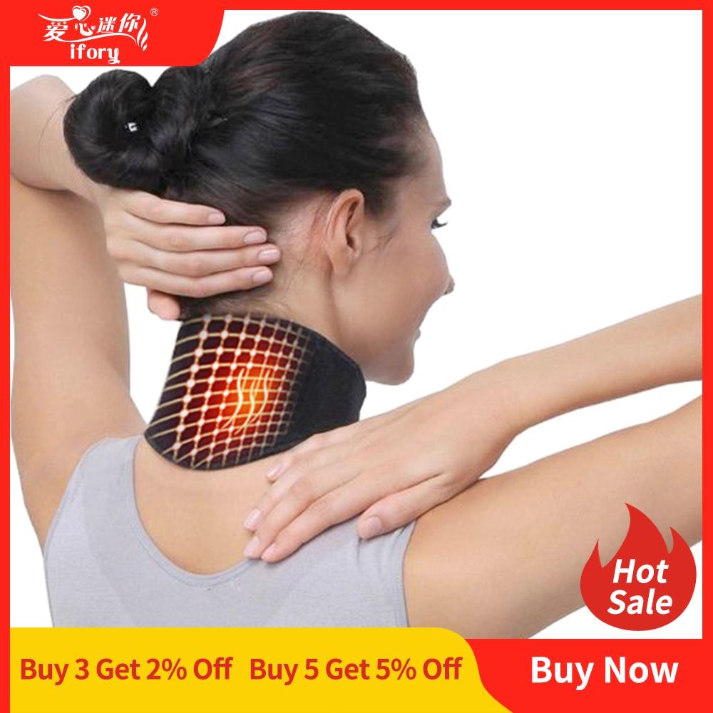 Ifory Health Care Neck Support Massager 1Pcs Tourmaline Self-heating Neck Belt Protection Spontaneous Heating Belt Body Massager