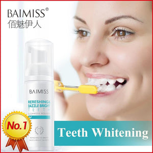 BAIMISS Fresh Shining Tooth-Cleaning Mousse Toothpaste Teeth Whitening Oral Hygiene Removes Plaque Stains Bad Breath Dental Tool