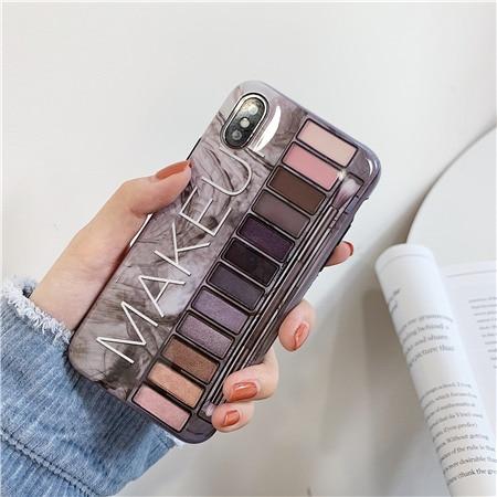 Makeup Eyeshadow Palette phone Case For iphone XS Max XR XS 11 11Pro Max for iphone 6 6s 7 8 plus soft silicone case cover