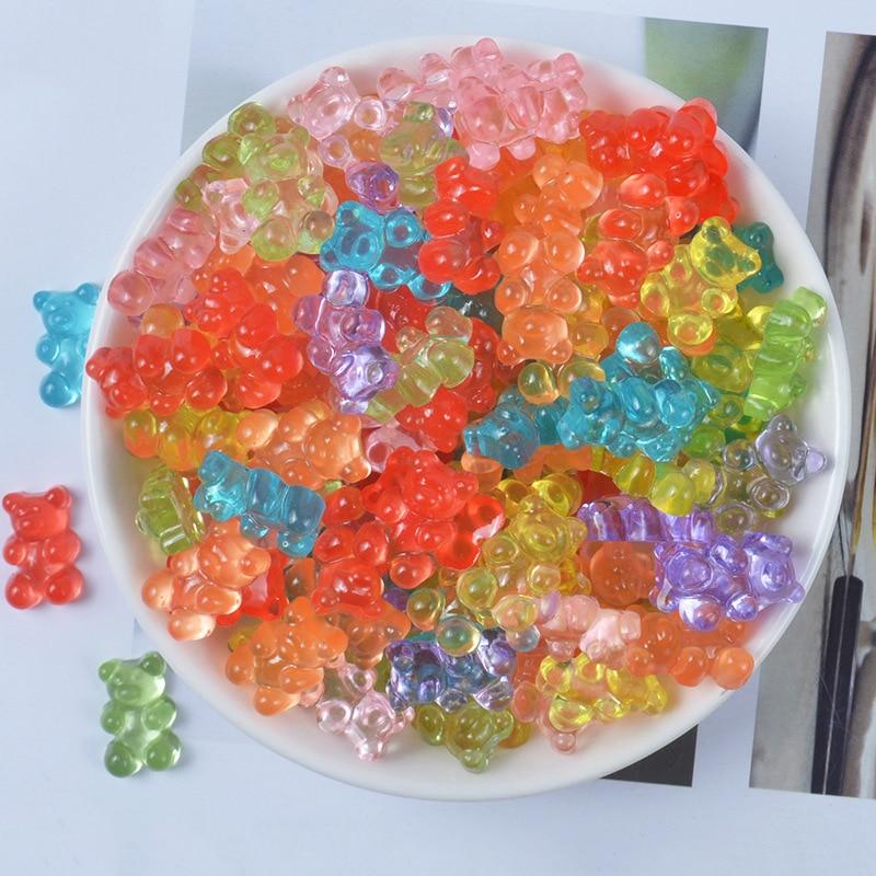 Happy Monkey In Stock 20pcs Mini Bear Slime DIY Accessories Toy Plastic Slime Supplies For Clear Crystal  Filler Gift Toy