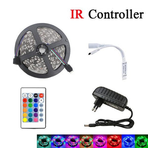 RGB LED Strip Light SMD 2835 DC12V 5M 10M Waterproof RGB Tape led Ribbon diode Flexible led Lamp IR WIFI Contoller+Adapter plug