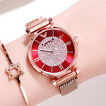 Women Watches 2019 Luxury Diamond Rose Gold Ladies Wrist Watches Magnetic Women Bracelet Watch For Female Clock Relogio Feminino