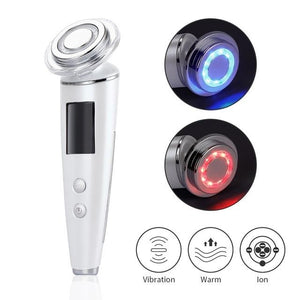 Galvanic EMS LED Photon Light Therapy Beauty Device Skin Care Face Lifting Tightening Facial Machine With LCD Rf Radio Frequency