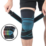 1PC Sports Kneepad Men Pressurized Elastic Knee Pads Support Outdoor Fitness Gear Basketball Volleyball Cycling Brace Protector7