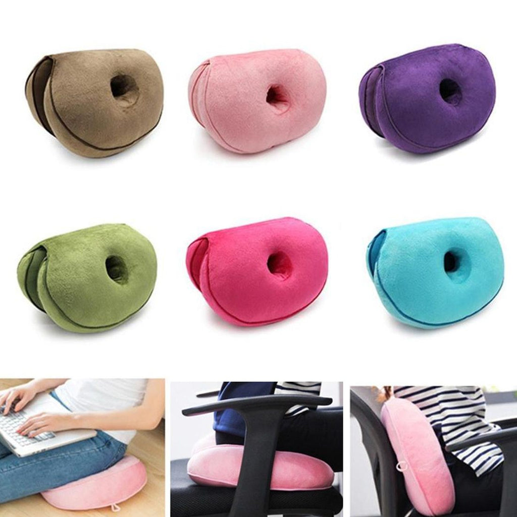 Dual Comfort Cushion Plush Folding Pillow Shape Hip Cushion Lift Hips Up for Fits Car Seat Home Office Drophship