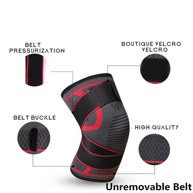 1PC Dual-use Pressurized Knee Pads Strap Removable Knee Brace Support Crossfit Fitness Running Sports Knee Protector 9