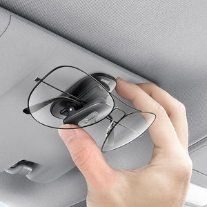 Baseus Car Glasses Case Auto Sun Visor Glasses Holder Sunglasses Clip Card Ticket Holder Pen Case Clip Box Universal Accessories