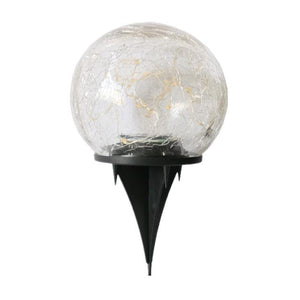 Cracked Glass Ball LED Solar Light Solar Power Garden Light Outdoor Waterproof Ground Lamp Buried Light for Path Yard Lawn