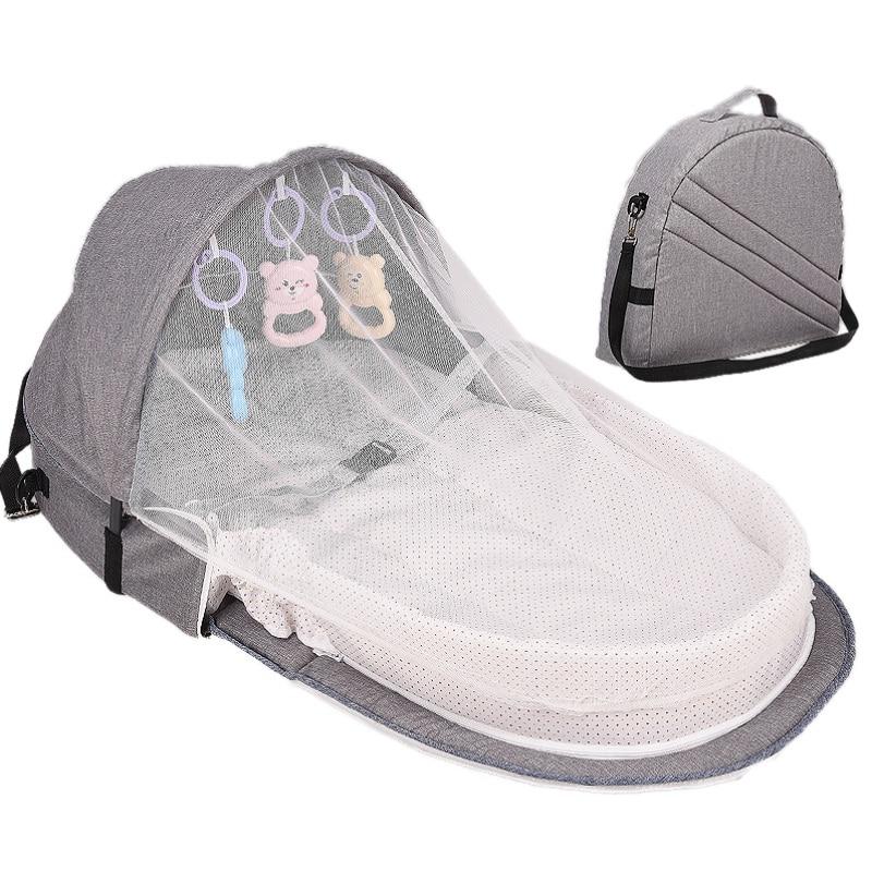 Portable Baby Bed Folding Baby Bed Nest Cot For Travel Foldable Bed Bag With Mosquito Net Infant Sleeping Basket With Toys