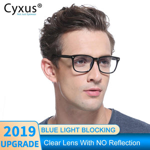 Cyxus Anti Blue Light Computer Glasses for Anti Eye Eyestrain Clear PC Lens TR90 Frame Upgrade for Mens Women Eyeglasses  8182