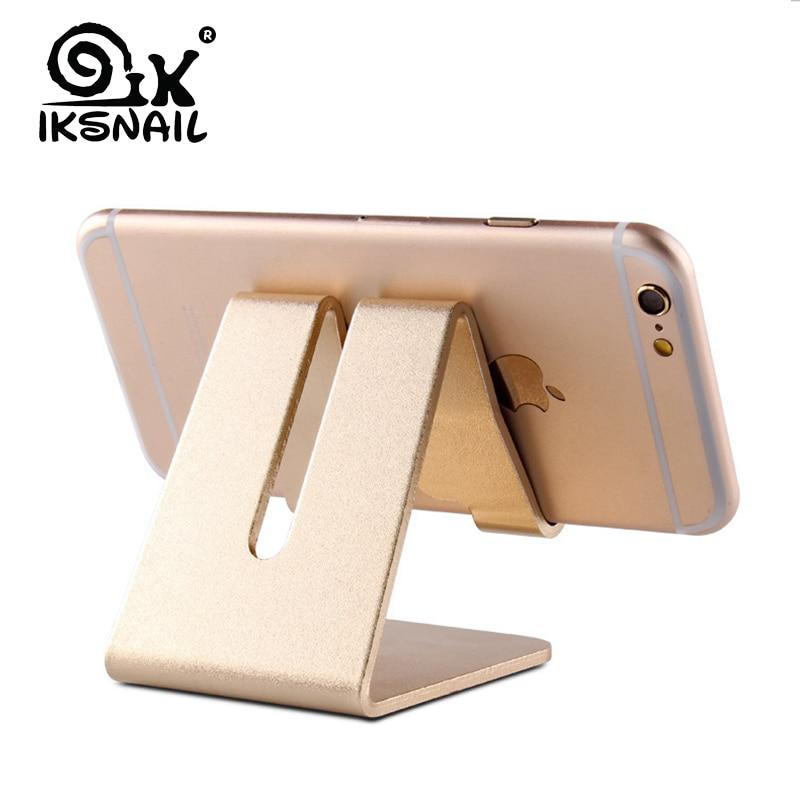 IKSNAIL Mobile Phone Holder Stand Aluminium Alloy Metal Tablet Desk Holders & Stands for iPhone X/8/7/6 Plus Samsung Phone/ipad