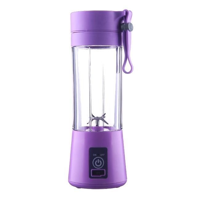 400ml 4/6 Blades Mini Portable Electric Fruit Juicer USB Rechargeable Smoothie Maker Blender Machine Sports Bottle Juicing Cup