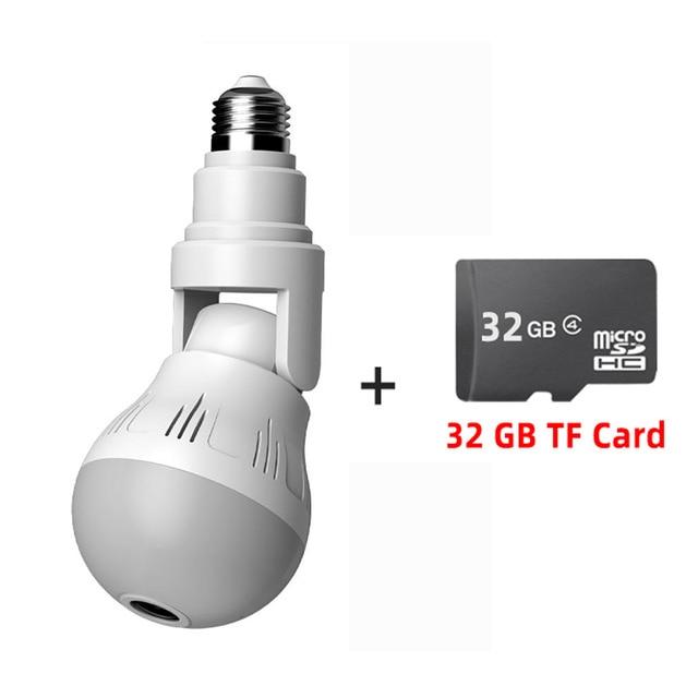 2MP Wifi Panorama Camera Security Lamp Panoramic Bulb CCTV Video Wireless IP Camera Surveillance Fisheye HD Night Vision Camera