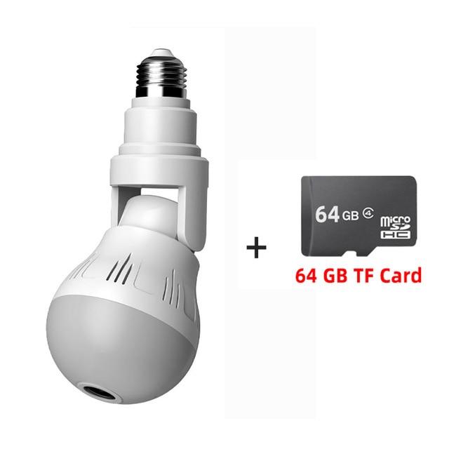 2MP Wifi Panorama Camera Security Lamp Panoramic Bulb CCTV Video Wireless IP Camera Surveillance Fisheye HD Night Vision Camera