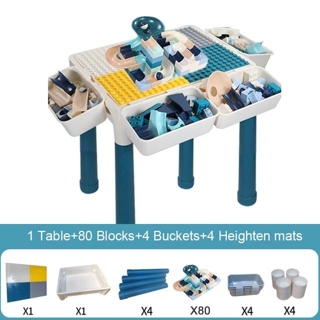 NEW Multi Functions Block Table Desk Base Plate Big Bricks Building Blocks Study Table Compatible Duploed Gift Toy For Children