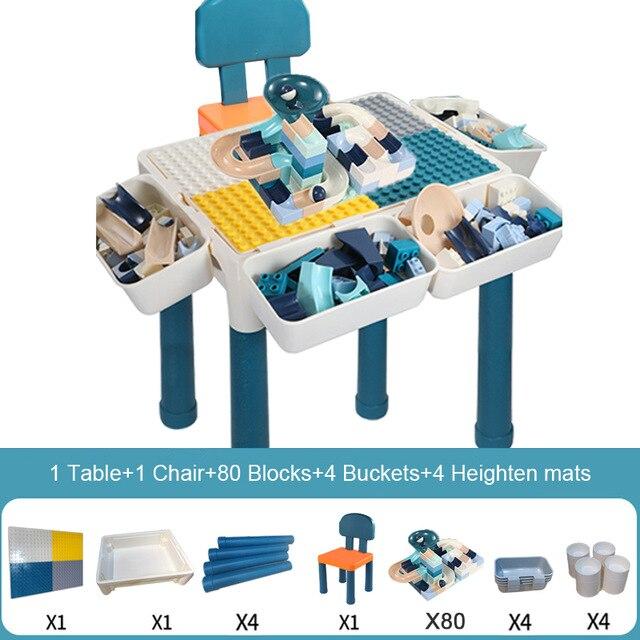 NEW Multi Functions Block Table Desk Base Plate Big Bricks Building Blocks Study Table Compatible Duploed Gift Toy For Children
