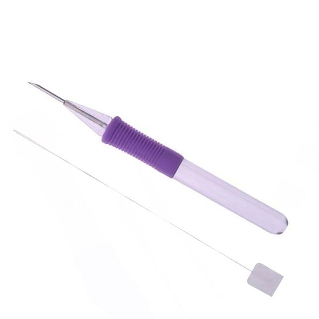 3 Needles 2 Threaders Craft Tool Punch Needle Set  3 Size Punch Needle Set Embroidery Stitching Craft Tool for DIY Sewing